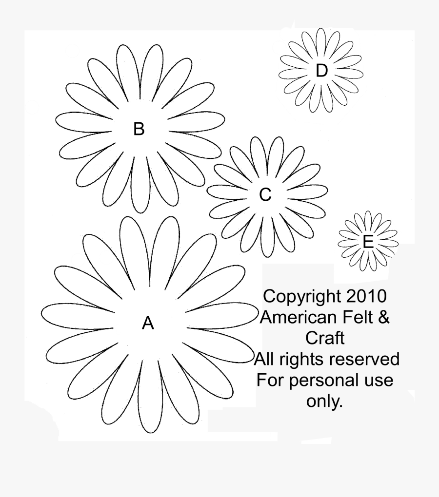 Transparent Gerbera Daisy Clipart - Paper Flower Template Daisy, Transparent Clipart