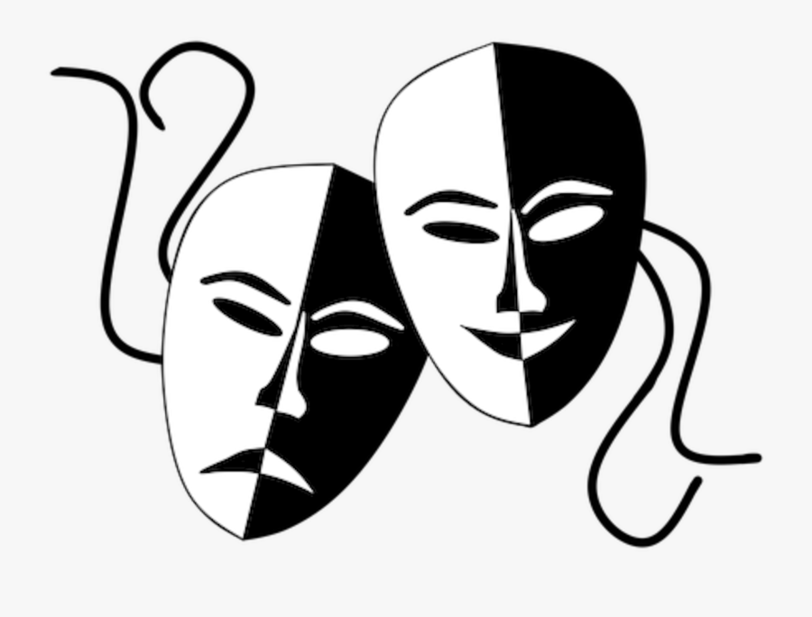 Transparent Clipart Silberhochzeit - Comedy Tragedy Mask Png, Transparent Clipart