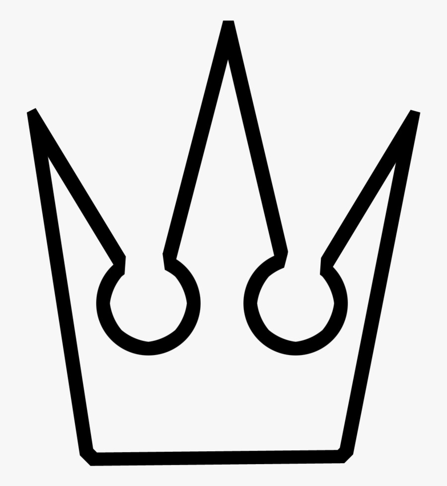 Heart Crown Lineart - Kingdom Hearts Crown Outline, Transparent Clipart