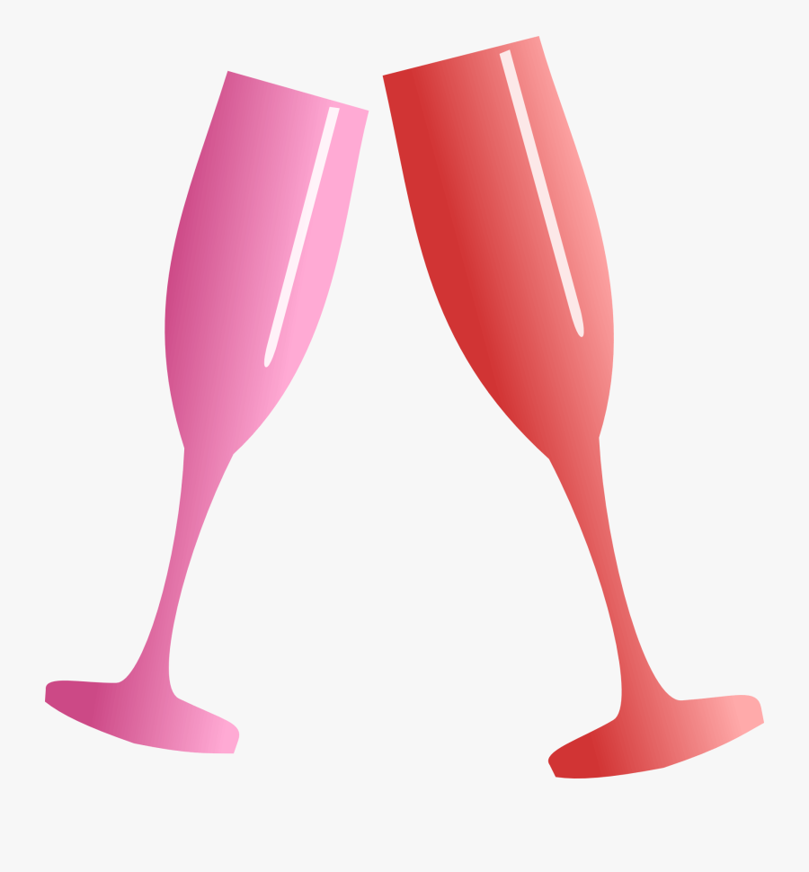 Champagne Toasting Cheers Free Picture - Purple Wine Glass Clip Art, Transparent Clipart