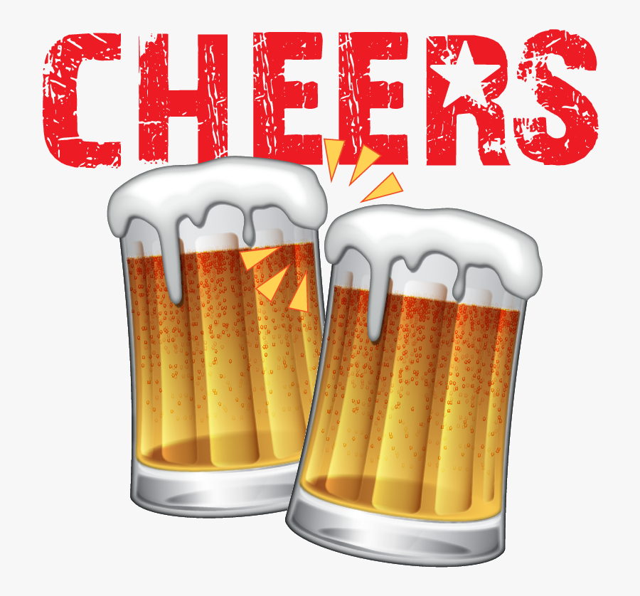 Beer Cheers Emoji, Transparent Clipart