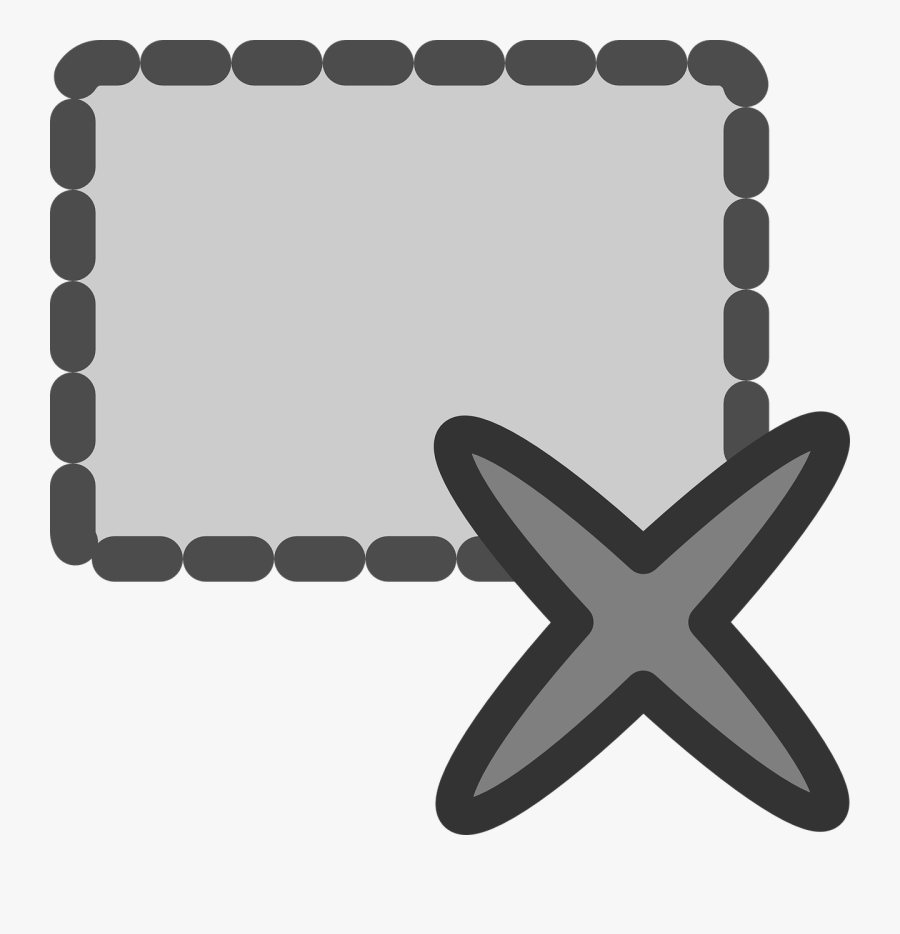 Delete Cell Box Remove Grey Border Dots Outline - Puntero Seleccion De Texto, Transparent Clipart