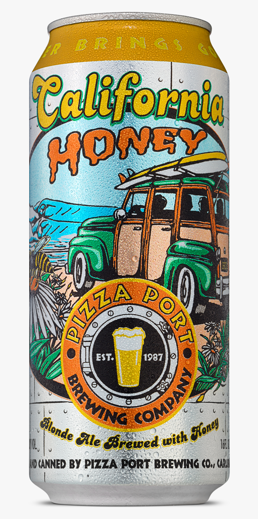 Pizza Port California Honey Blonde Ale, Transparent Clipart