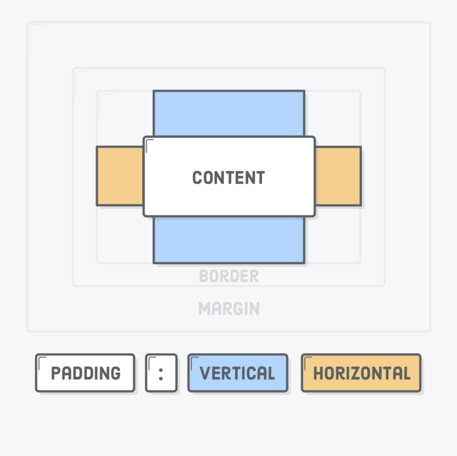 Css Padding Property With Vertical And Horizontal Values - Padding Top Right Bottom Left, Transparent Clipart