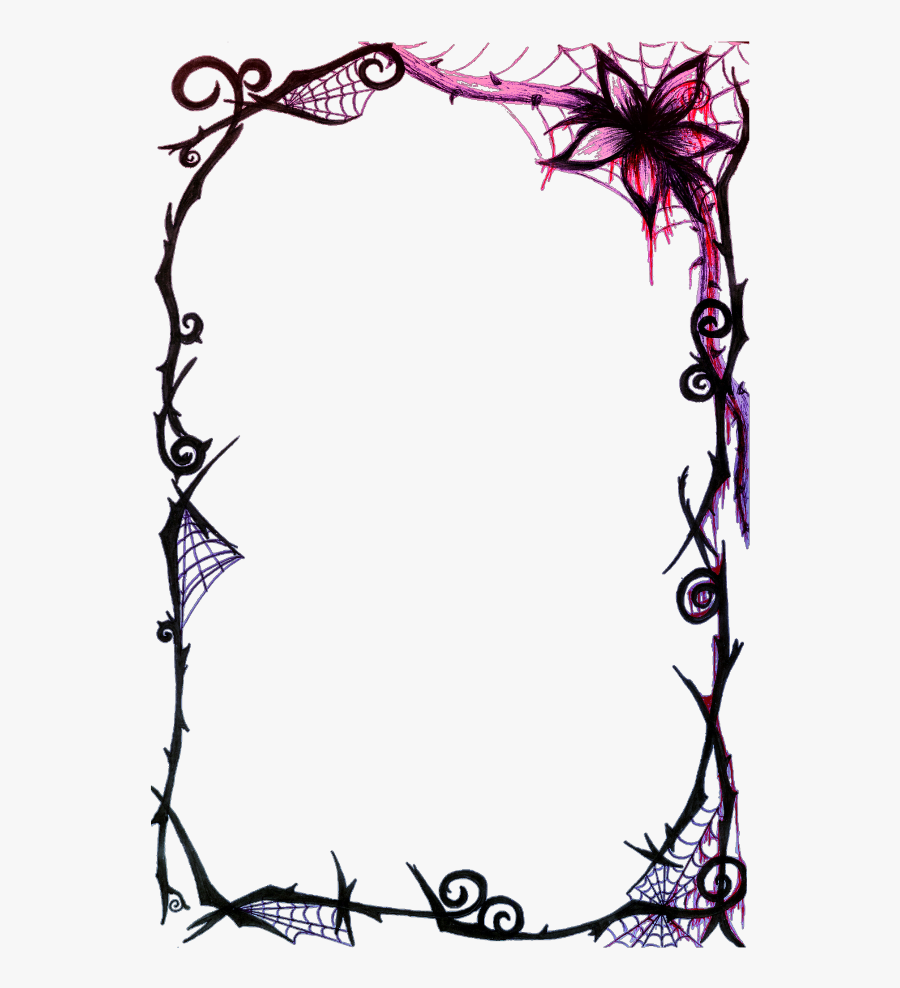 #mq #spiderweb #frame #frames #border #borders - Spider Web Border Design, Transparent Clipart