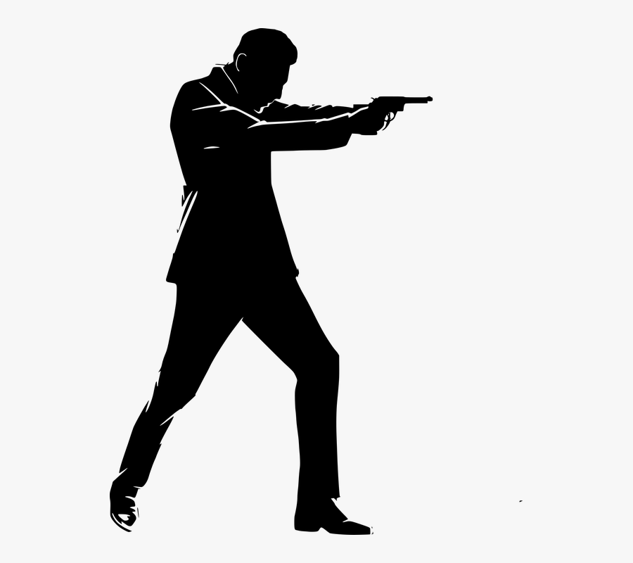 Adventure Agent Character Crime Detective Disguise - Agent Silhouette, Transparent Clipart