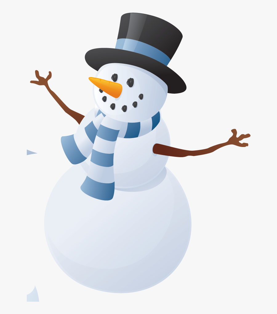 Christmas Snowman Blue Png, Transparent Clipart