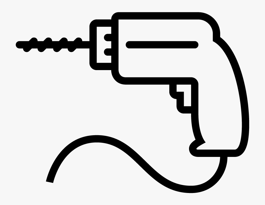 Drill Clipart Black And White - Portable Network Graphics, Transparent Clipart