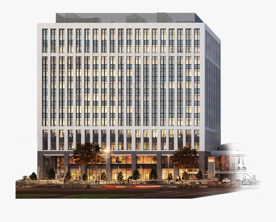 Office Building Facade Png, Transparent Clipart