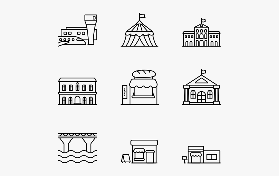 Buildings - Icon, Transparent Clipart