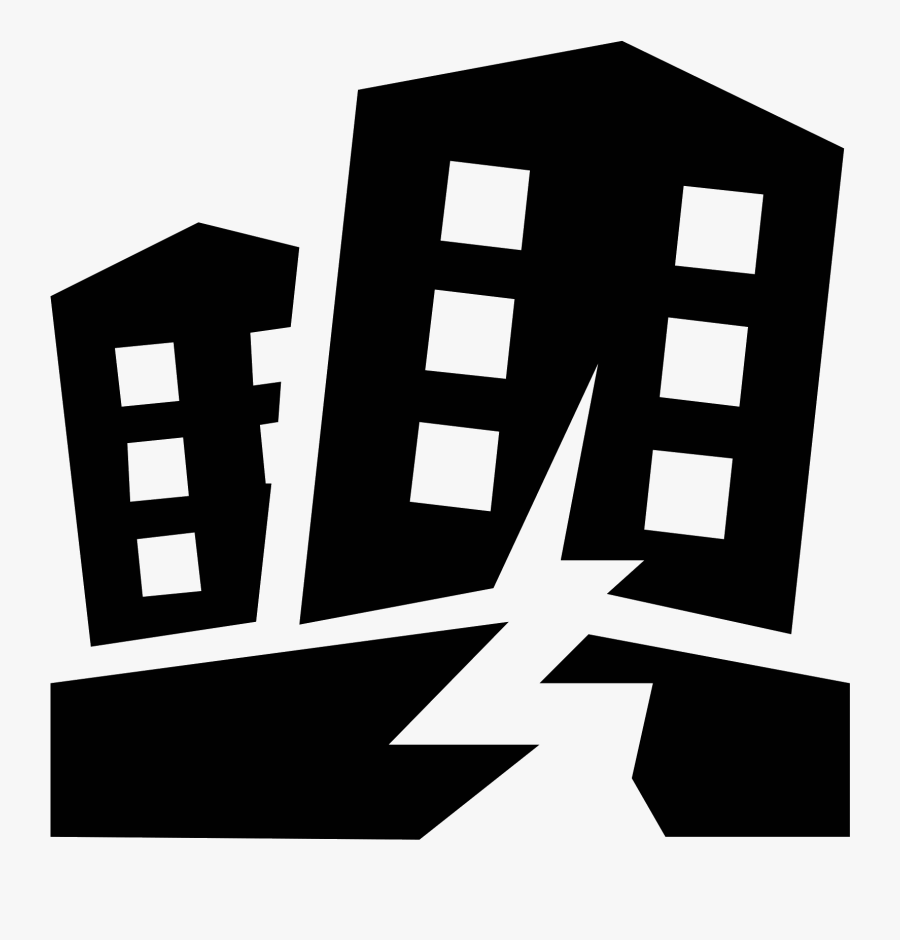 Earthquakes Icon - Earthquake Icon Black And White, Transparent Clipart