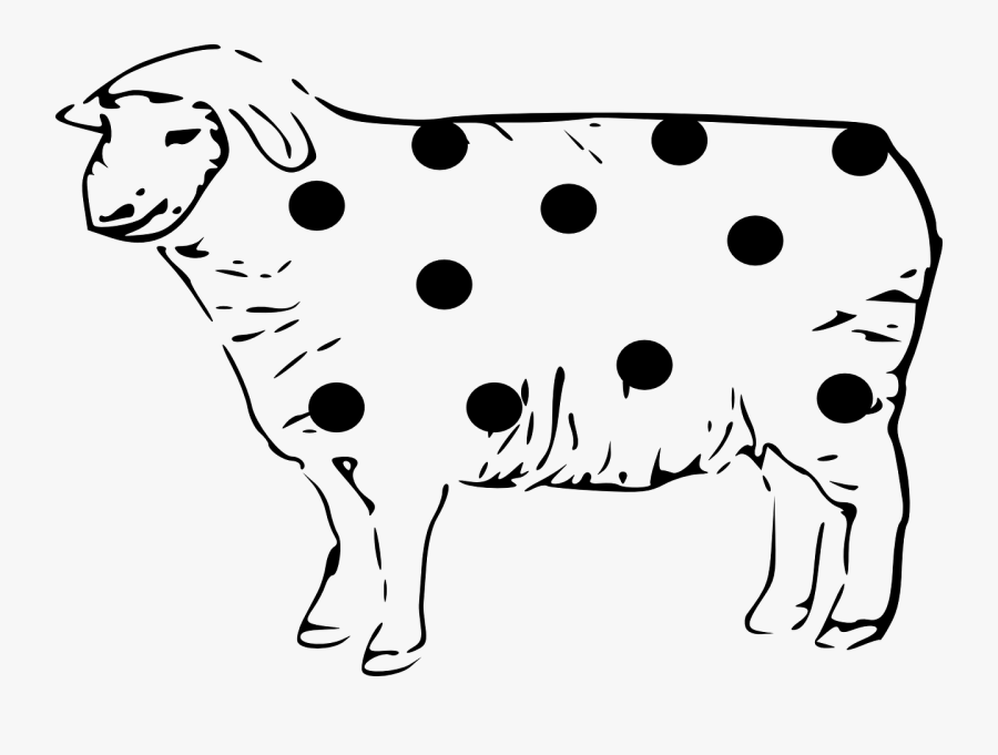 Sheep Animals Farm Free Picture - Sheep Clip Art Black And White, Transparent Clipart