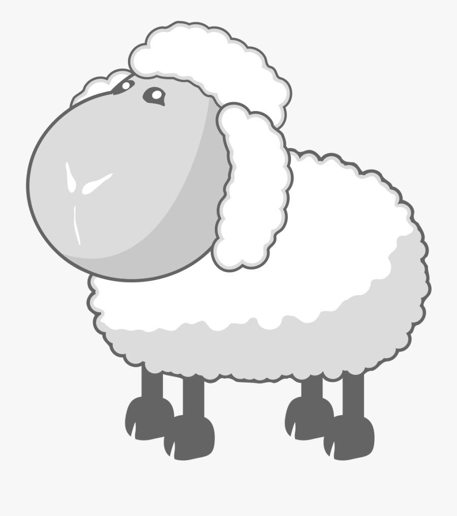 Sheep In Gray - Baa Baa Wooly Sheep, Transparent Clipart