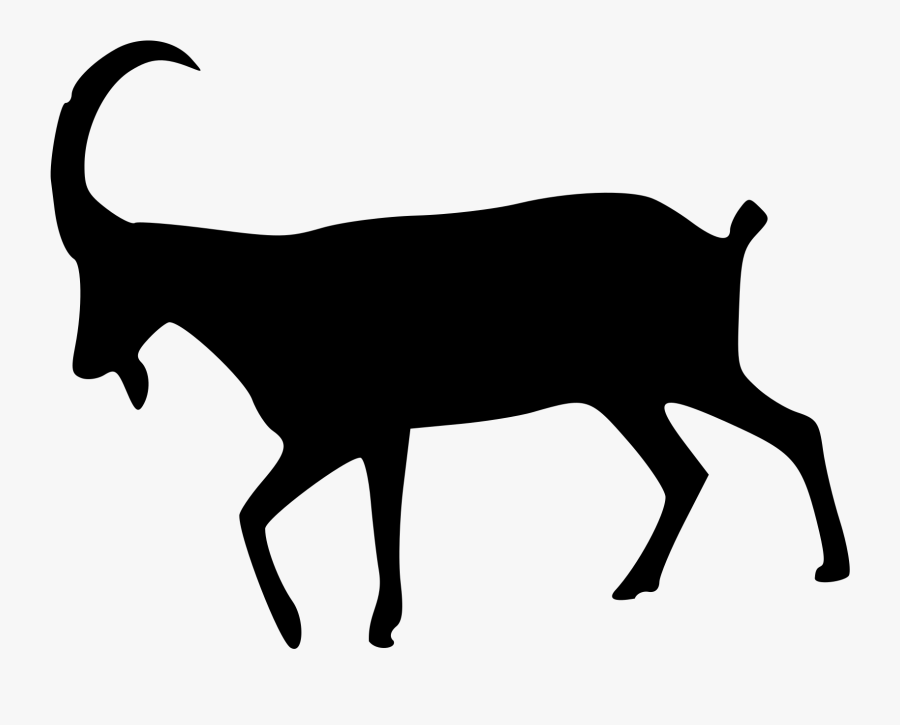 Boer Goat Sheep Silhouette Clip Art - Black Goat Transparent Background, Transparent Clipart