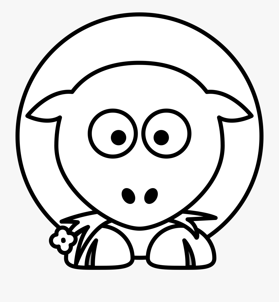 Net » Clip Art » Lemmling Cartoon Sheep Black White - Bible Flock Box, Transparent Clipart