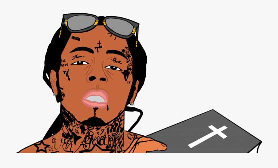 First Year Student With Bible Thumping Parents Listens - Lil Wayne Cartoon Drawing, Transparent Clipart