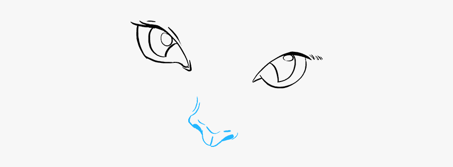 How To Draw Cat Eyes - Drawing, Transparent Clipart