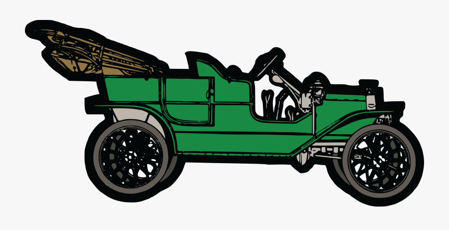 Free Clipart Of A Convertible Green Vintage Car - Ford Model T Clip Art, Transparent Clipart