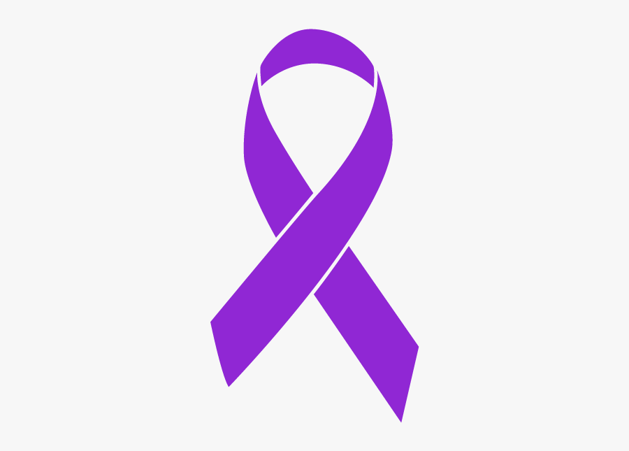 Purple Colored Cancer Survivor Ribbon - Orange Cancer Ribbon Transparent, Transparent Clipart