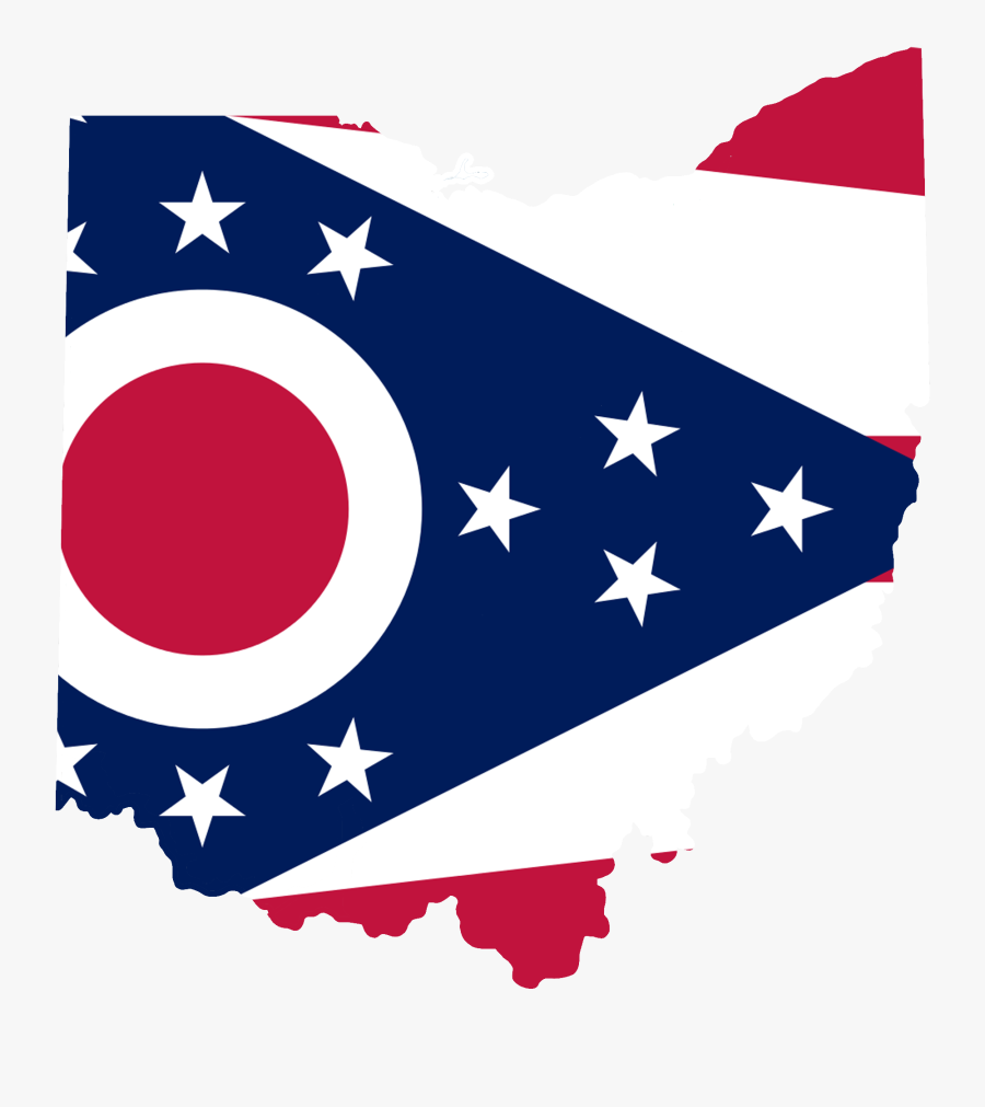 Ohio Flag Map Accurate - Ohio State Flag, Transparent Clipart