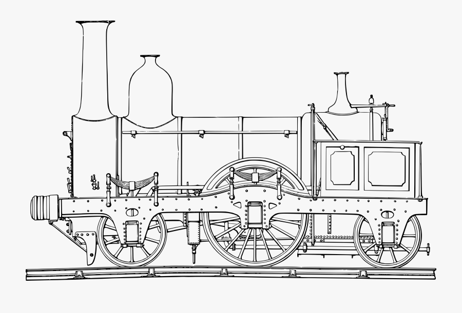Steam Train Big Image - Sketsa Gambar Kereta Api, Transparent Clipart