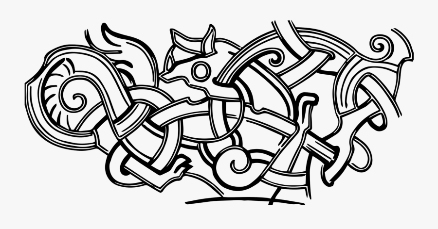 Celtic Knot Viking Free Picture - Jellinge Style Viking Art, Transparent Clipart