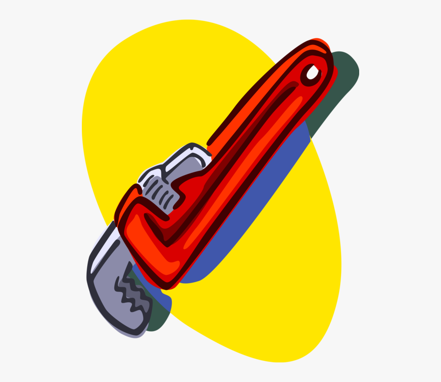 Vector Illustration Of Monkey Wrench Pipe Wrench Or, Transparent Clipart
