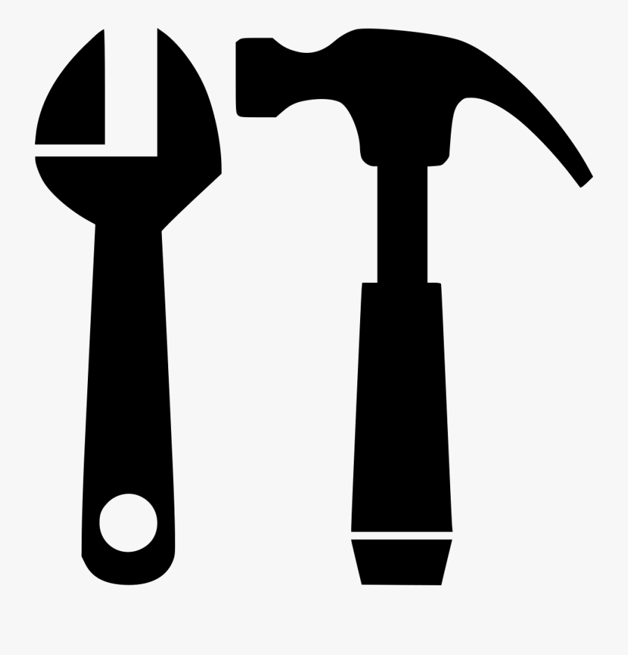 Adjustable Wrench Hammer - Hammer And Screwdriver Icon, Transparent Clipart