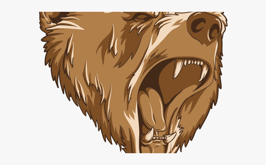 Transparent Mascot Clipart - Roaring Bear Logo Png, Transparent Clipart