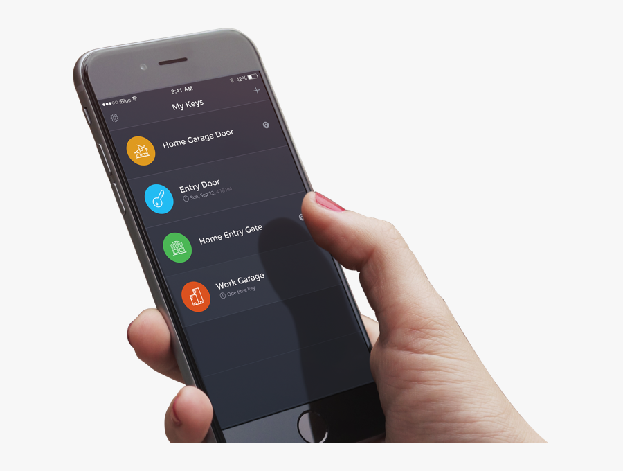 Clip Art Hand Opening Door - Phone With App Open, Transparent Clipart