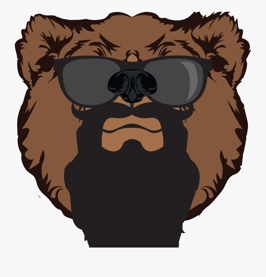 Grizzly Beard Co - Grizzly Bear Face Cartoon, Transparent Clipart