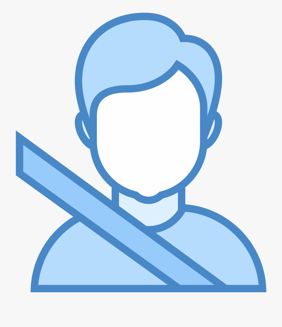 A Person Sitting In The Passenger Seat Of A Car, Facing - Flat User Icon Png, Transparent Clipart
