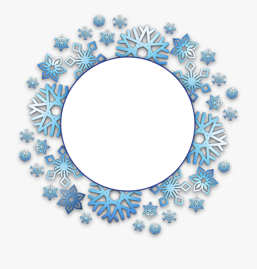 Snowflake Border Png Download - Snow Frame Png, Transparent Clipart