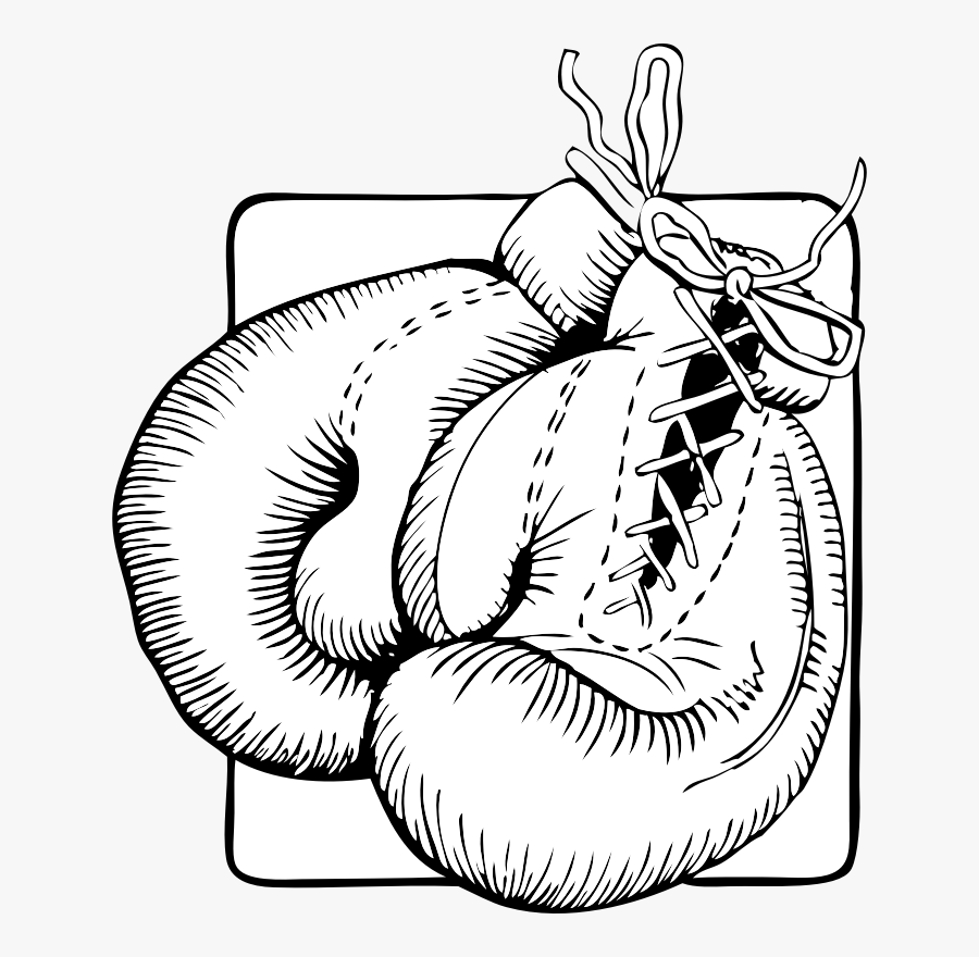 Monochrome - Boxing Gloves Detailed Clipart, Transparent Clipart