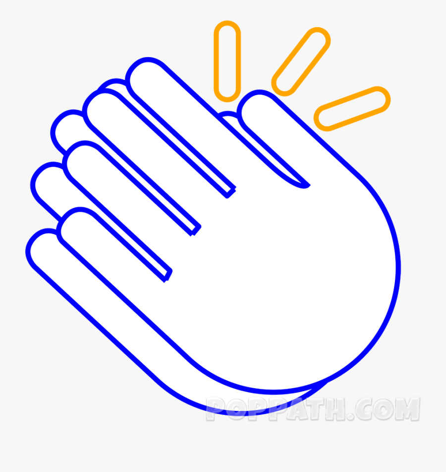 Clapping Hands Drawing Easy, Transparent Clipart