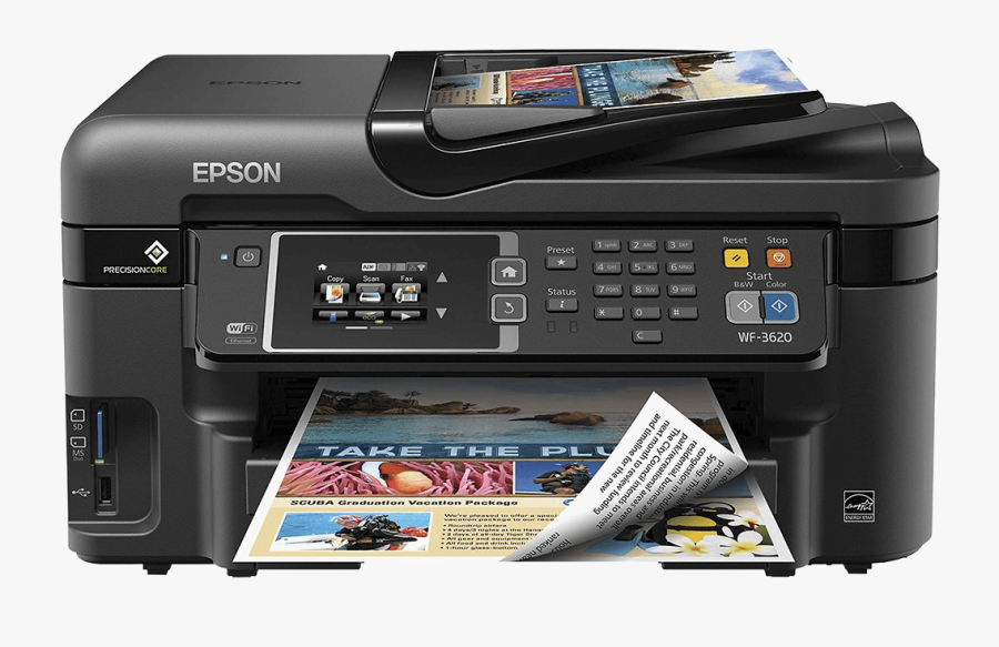 Epson Workforce Wf 3620dwf, Transparent Clipart