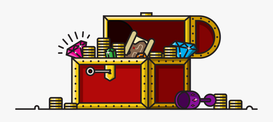 Treasure Chest, Transparent Clipart