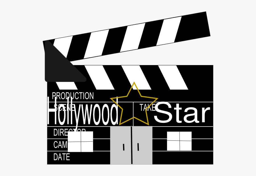 Movie Clapper Board, Transparent Clipart