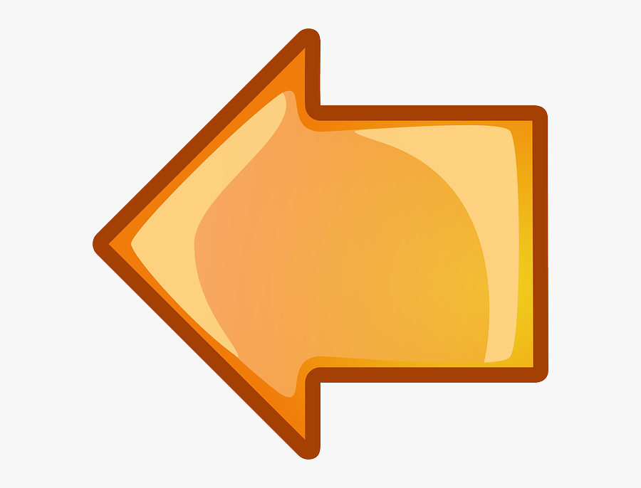 Computer, Back, Icon, Left, Right, Arrow, Cartoon - Orange Arrow Pointing Left, Transparent Clipart