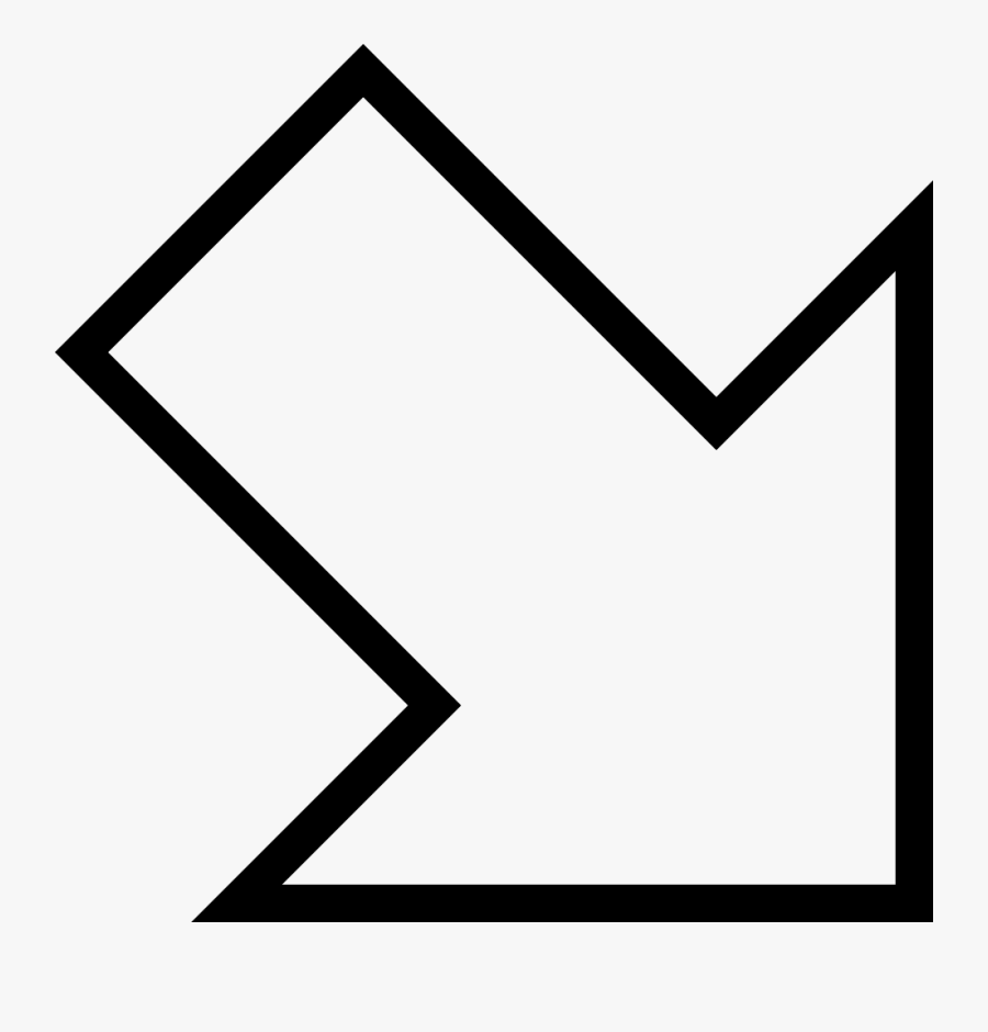 Arrow Pointing Down Group Diagonal Right Svg - Diagonal Down Right Arrow, Transparent Clipart