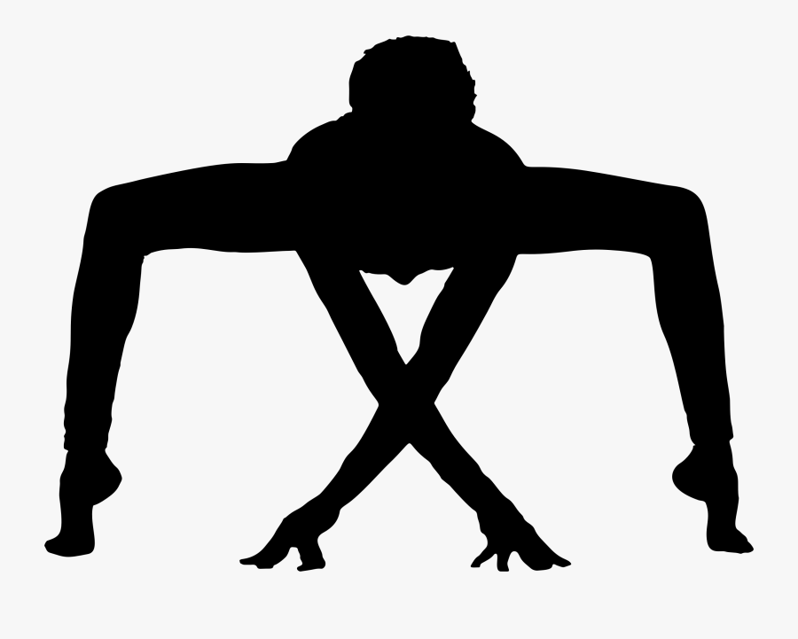Standing,human Behavior,human Body - Frog Pose Yoga Silhouette, Transparent Clipart