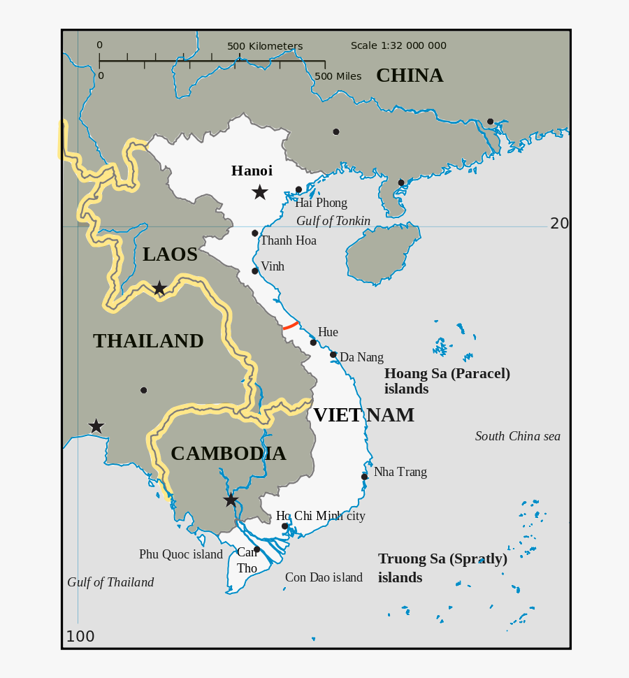 American Involvement In Vietnam Map Worksheet, Transparent Clipart