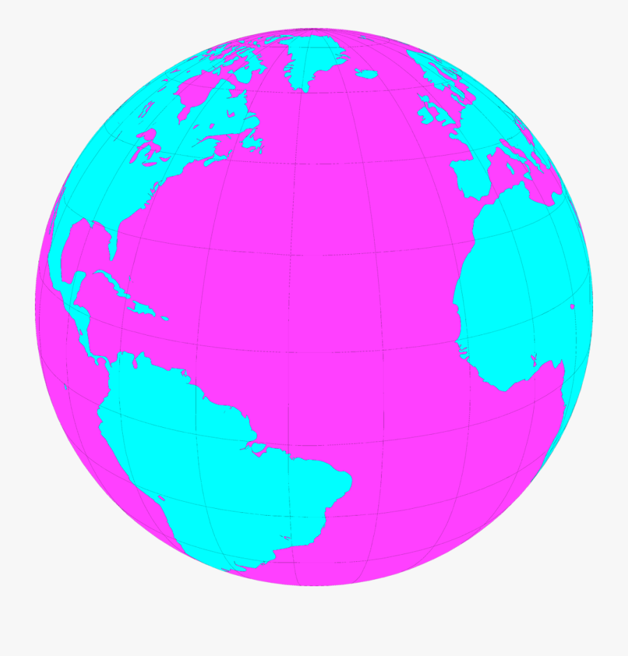 Borders And Frames Clip Art - Globe Atlantic Ocean Png, Transparent Clipart