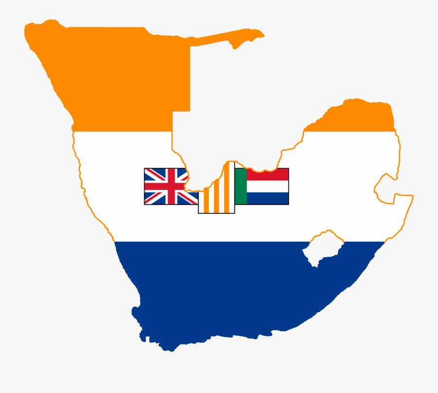 Clip Art Library Library File South Flag Map - South Africa And Southwest Africa, Transparent Clipart
