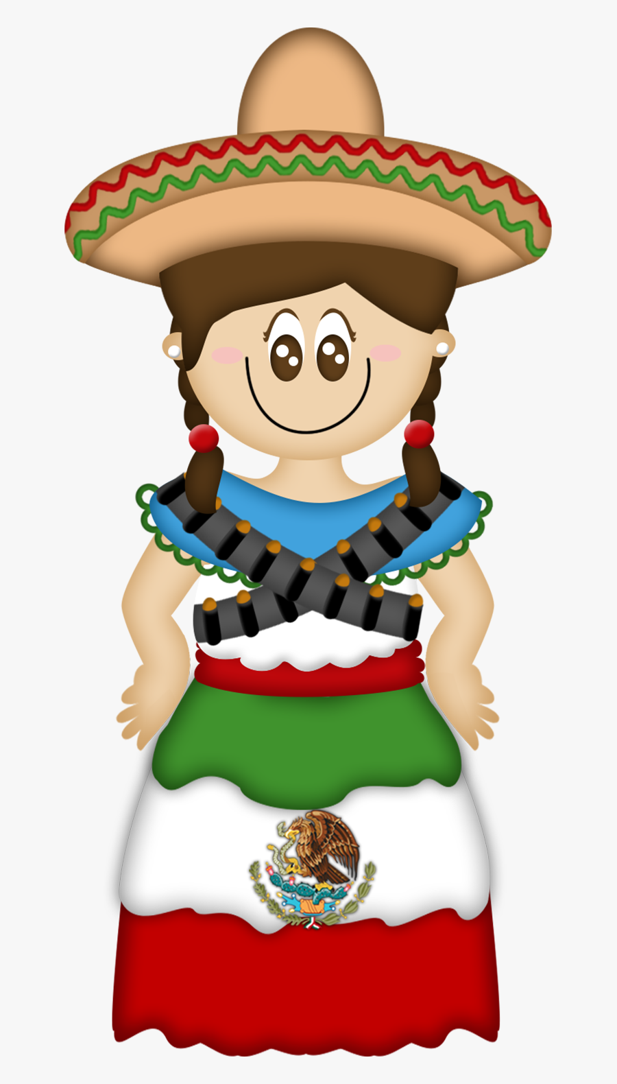 Clip Art Mexican Party Ideas - Muñecas Mexicanas Con Nombre, Transparent Clipart