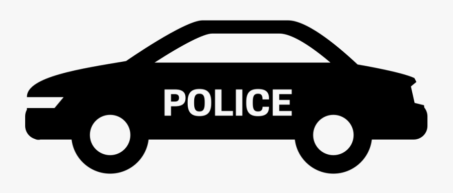 Transparent Police Car Clipart Black And White - Sign, Transparent Clipart