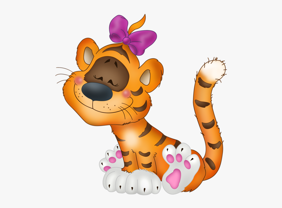 Tiger Cartoon Good Morning, Transparent Clipart