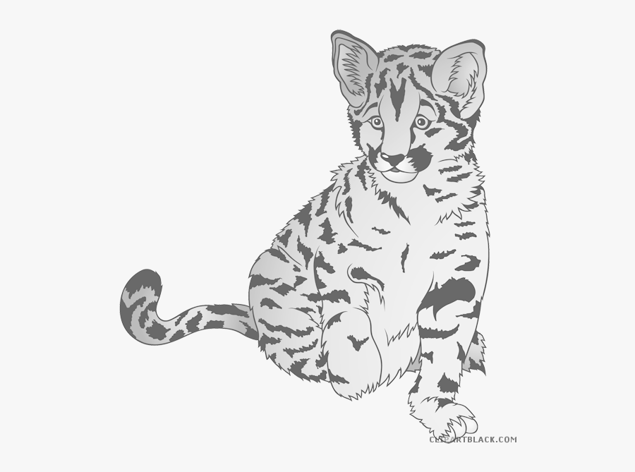 Clipartblack Com Animal Free Black White Images - Leopard Cartoon Black And White, Transparent Clipart