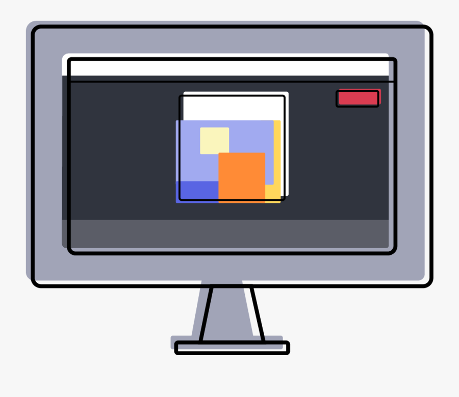 Computer Monitor, Transparent Clipart