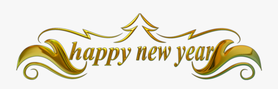 Happy New Year Text Png Picsart, Transparent Clipart